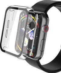 LCD kaitseklaasist 360 kraadi kate Apple Watch 44mm läbipaistev hind ja info | Nutikellade ja nutivõrude tarvikud | kaup24.ee
