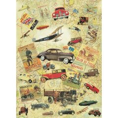 Подарочная бумага "Ретро автомобили", 50х70 см. цена и информация | Подарочные упаковки | kaup24.ee
