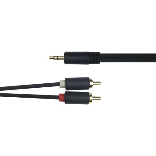 Deltaco 00180003, Aux 3.5 mm/RCA, 1 m hind ja info | Kaablid ja juhtmed | kaup24.ee