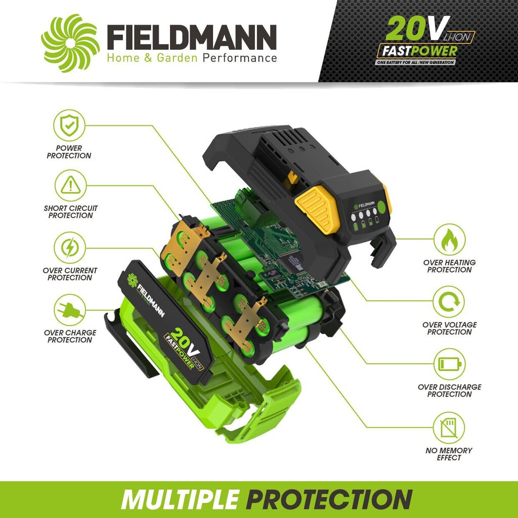 Juhtmeta õhukompressor - pump Fieldmann FDAK 70205-0 20V hind ja info | Turvasüsteemid ja 12V seadmed | kaup24.ee