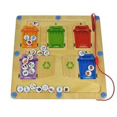 Магнитная игра-сортер "Сортировка мусора", Tooky Toy цена и информация | Развивающие игрушки и игры | kaup24.ee