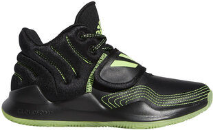 Кроссовки для мальчиков Adidas Deep Threat J Black Green, черный цвет цена и информация | Детская спортивная обувь | kaup24.ee