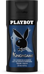 Dušigeel ja šampoon 2in1 Playboy King of the Game meestele 250 ml hind ja info | Playboy Kosmeetika, parfüümid | kaup24.ee