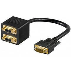 Y kaabel 1 VGA -> 2 VGA цена и информация | Адаптеры и USB-hub | kaup24.ee