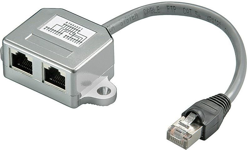 RJ45 jagaja 2 x CAT5 hind ja info | USB jagajad, adapterid | kaup24.ee