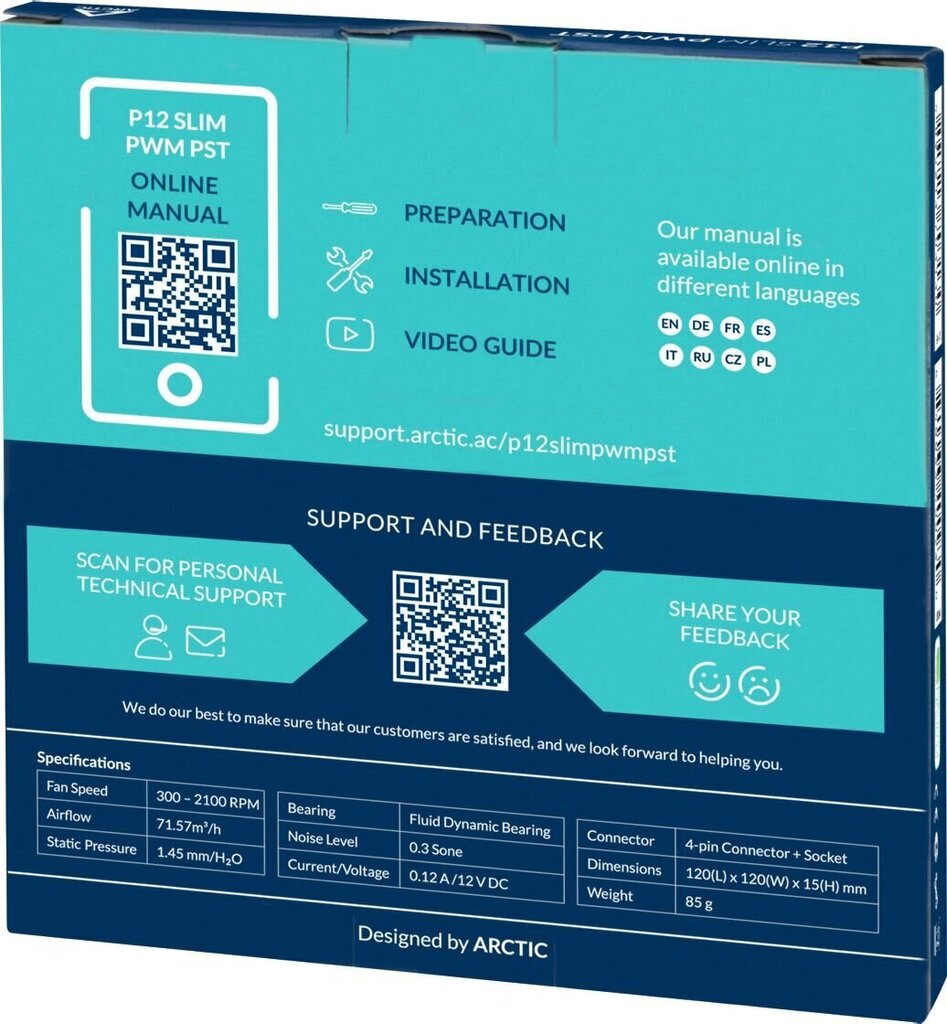 Arctic P12 120 x 15 mm PWM PST hind ja info | Arvuti ventilaatorid | kaup24.ee