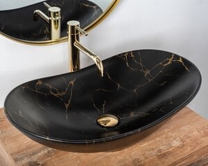 Valamu Rea Royal 60 Black Marble Mat цена и информация | Раковины | kaup24.ee