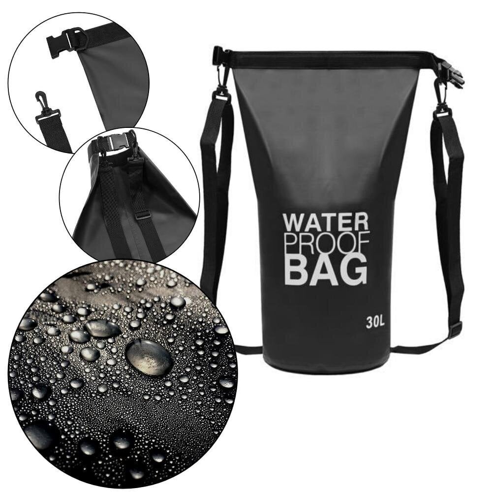 Vee- ja tolmukindel kott, must, 30 l hind ja info | Veekindlad kotid, ümbrised, vihmakeebid | kaup24.ee