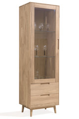 Шкаф с витриной Nord 1 (отбеленный дуб) цена и информация | Витрины, серванты | kaup24.ee
