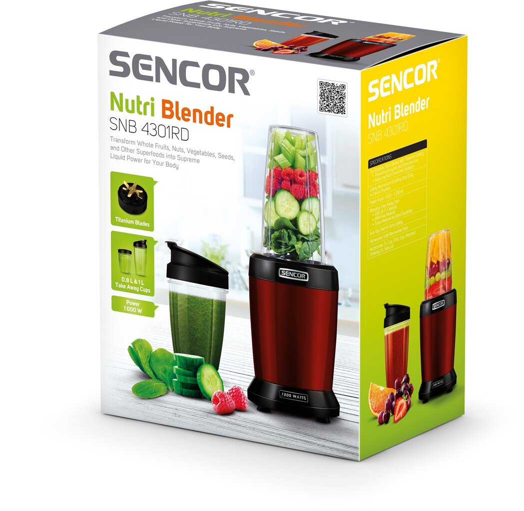 SNB 4301RD Nutriblender Titan цена и информация | Blenderid | kaup24.ee