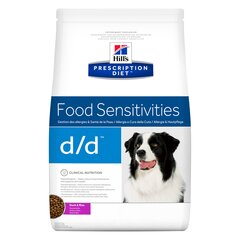 Hill's Prescription Diet d/d Canine Duck & Rice koeratoit pardi ja riisiga, 4 kg цена и информация | Сухой корм для собак | kaup24.ee