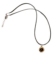 Ожерелье с подвеской в ​​виде часов в подарок с плетеным черным кожаным шнуром и застежкой регулируемой длины цена и информация | Украшения на шею | kaup24.ee