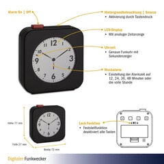 Digitaalne traadita äratuskell Tfa 60.2555 hind ja info | Raadiod ja äratuskellad | kaup24.ee