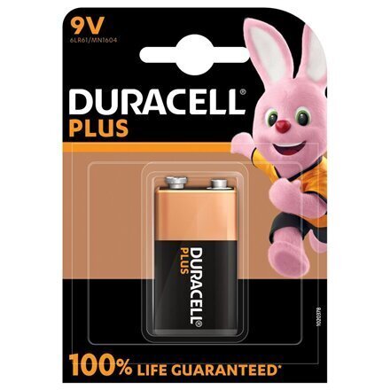 Aku Duracell Plus Alkaline 9V hind ja info | Patareid | kaup24.ee