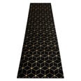 Современная ковровая дорожка Gloss 409C 86, чёрная / золотая 