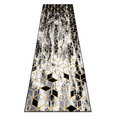 Современная ковровая дорожка Gloss 409A 82, чёрная / серая / золотая