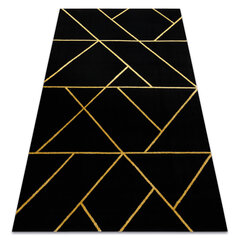 Vaip EMERALD eksklusiivne 1012 glamour, stiilne geomeetriline must / kullast hind ja info | Vaibad | kaup24.ee