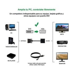 Adapter Nanokaabel, DVI/VGA hind ja info | USB jagajad, adapterid | kaup24.ee