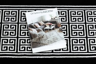 Современная ковровая дорожка Gloss 6776 85, чёрная / белая  цена и информация | Ковры | kaup24.ee