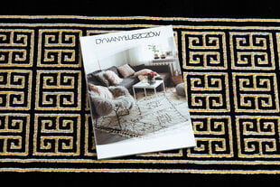 Современная ковровая дорожка Gloss 6776 86, чёрная / золотая цена и информация | Ковры | kaup24.ee