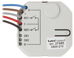 Traadita kahe kanaliga 230V Ac Asw-210 Abax/Abax2 Satel hind ja info | Valvesüsteemid, kontrollerid | kaup24.ee