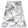 современный ковер COZY Polygons, геометрический, треугольники - Structural два уровня флиса серый