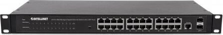 Gigabit juhitav lüliti Intellient 24x RJ45 + 2x SFP WEB-SMART VLAN QOS RACK цена и информация | Lülitid (Switch) | kaup24.ee