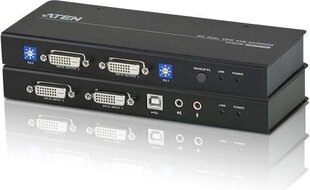 Дистрибьютор Aten CE604-AT-, USB Dual/DVI KVM цена и информация | Адаптеры и USB-hub | kaup24.ee