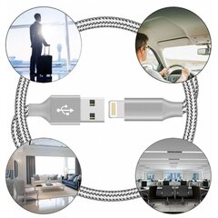 Кабель USB Lightning, покрытый слоем веревки, Черного цвета цена и информация | Borofone 43757-uniw | kaup24.ee