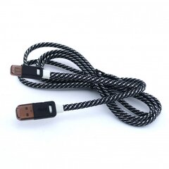 USB-kaabel, kaetud köiega, valge цена и информация | Кабели для телефонов | kaup24.ee