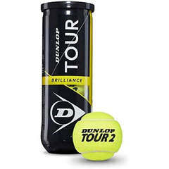 Tennisepallid Brilliance Dunlop 601326 (3 tk) цена и информация | Товары для большого тенниса | kaup24.ee