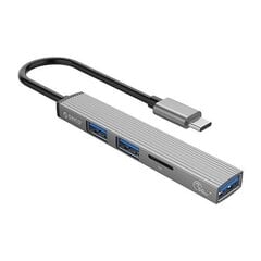 Хуб ORICO USB Type-C 2 порта USB 2.0 + 1 порт USB 3.0 + 1 TF слот цена и информация | Адаптеры и USB-hub | kaup24.ee