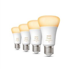 Умные светодиодные лампы Philips Hue E27 6W 570lm, 4 шт цена и информация | Лампочки | kaup24.ee