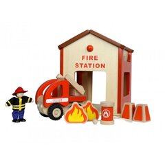 Мини-пожарная станция - деревянный набор Masterkidz цена и информация | Игрушки для малышей | kaup24.ee