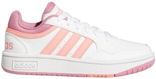 Adidas Jalatsid Hoops 3.0 K White Pink GW0418 GW0418/6 цена и информация | Детская спортивная обувь | kaup24.ee