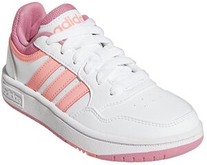 Adidas Jalatsid Hoops 3.0 K White Pink GW0418 GW0418/6 hind ja info | Adidas Laste ja beebide riided, jalanõud | kaup24.ee