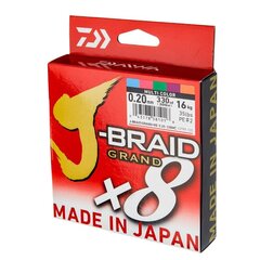 Pintas Valas DAIWA J-Braid Grand x8 0,18mm 12,5kg 150m Mitmevärviline цена и информация | Лески | kaup24.ee