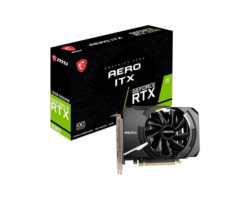 MSI GeForce RTX 3060 Aero ITX 12G OC цена и информация | Videokaardid (GPU) | kaup24.ee