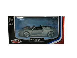 Игрушечный автомобиль МСЗ Porsche 918 Spyder, 1:41 цена и информация | Игрушки для мальчиков | kaup24.ee