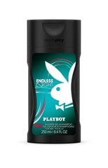 Dušigeel ja šampoon 2in1 Playboy Endless Night meestele 250 ml цена и информация | Парфюмированная косметика для мужчин | kaup24.ee