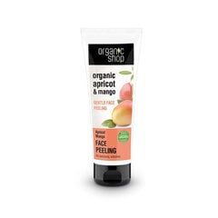 Õrn näokoorija Organic Shop Apricot & Mango, 75 ml hind ja info | Näopuhastusvahendid | kaup24.ee