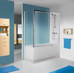Стенка для ванны Sanplast TX SSO-W/TX5b 70s, профиль белый, декорированное стекло Grey цена и информация | Принадлежности для ванн | kaup24.ee