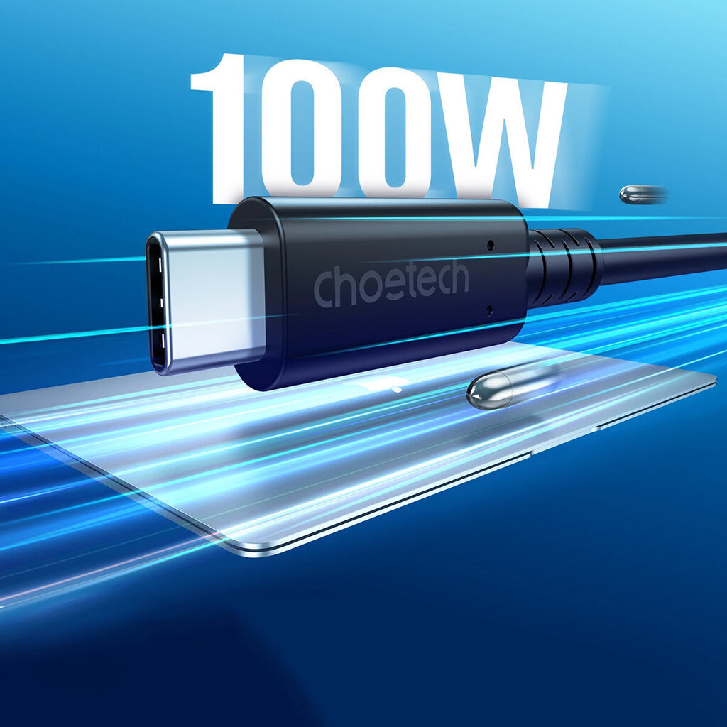 Kaabel Choetech USB4, USB-C - USB-C, 40Gbps, 100W, 20V/ 5A, 8K/ 60HZ, 0.8m цена и информация | Mobiiltelefonide kaablid | kaup24.ee