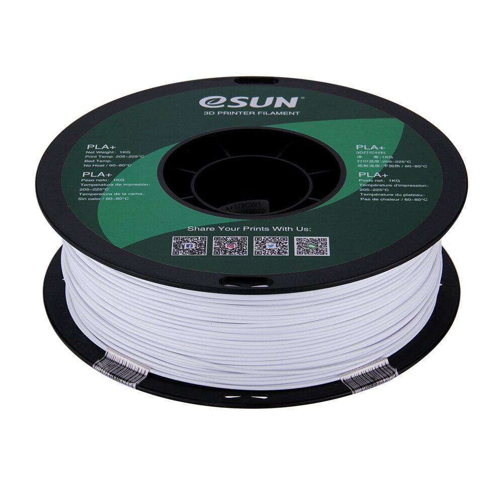 Filament PLA+ Cold White eSun - Külm Valge, 1.75 mm, 1 kg цена и информация | Printeritarvikud | kaup24.ee