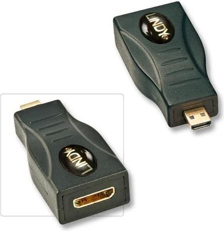 Adapter AV Lindy HDMI Micro - HDMI Mini (41296) hind ja info | USB jagajad, adapterid | kaup24.ee