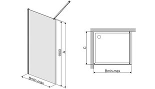 Walk-In душевая кабина Sanplast TX P/TX5b 90s, профиль- матовый графит, декорированное стекло Cora цена и информация | Душевые двери и стены | kaup24.ee