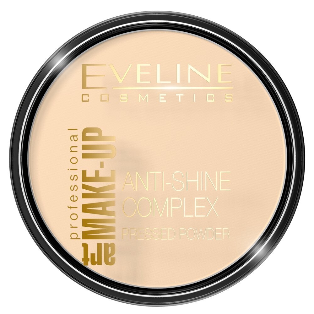 Matistav kompaktpuuder Eveline Art Make-Up Anti-Shine Complex Pressed 14 g, 30 Ivory hind ja info | Jumestuskreemid, puudrid | kaup24.ee