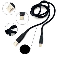 USB-кабель с разъемом Type–C, черный цвет цена и информация | Кабели для телефонов | kaup24.ee