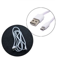 USB-kaabel Micro USB-pistikuga, valge hind ja info | Mobiiltelefonide kaablid | kaup24.ee