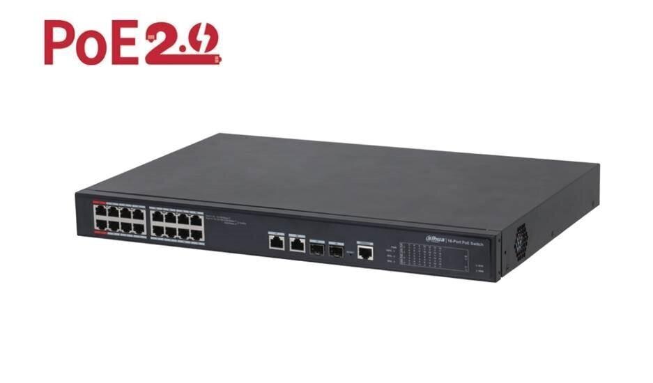 Switch|DAHUA|Type L2|Desktop/pedestal|90 Watts|PFS4218-16ET-240-V3 цена и информация | Lülitid (Switch) | kaup24.ee